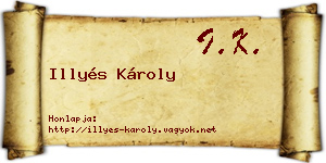 Illyés Károly névjegykártya